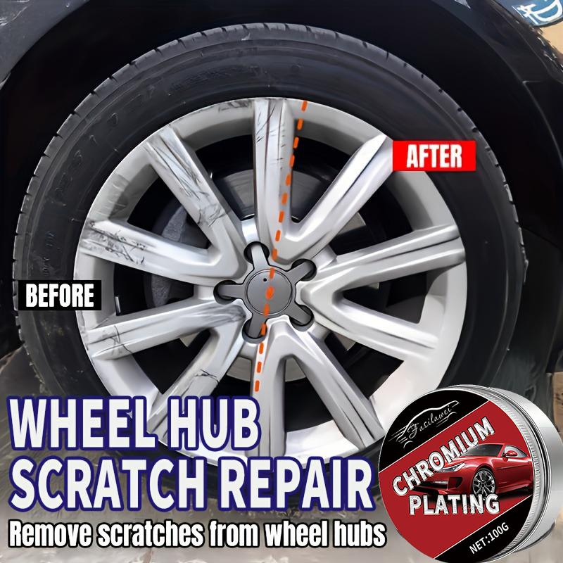 Universal Motorcycle Wheel Repair Paste 100g - Scratch and Fade Remover for Aluminum and Chrome Rims, Tire Polish In Black, Whit