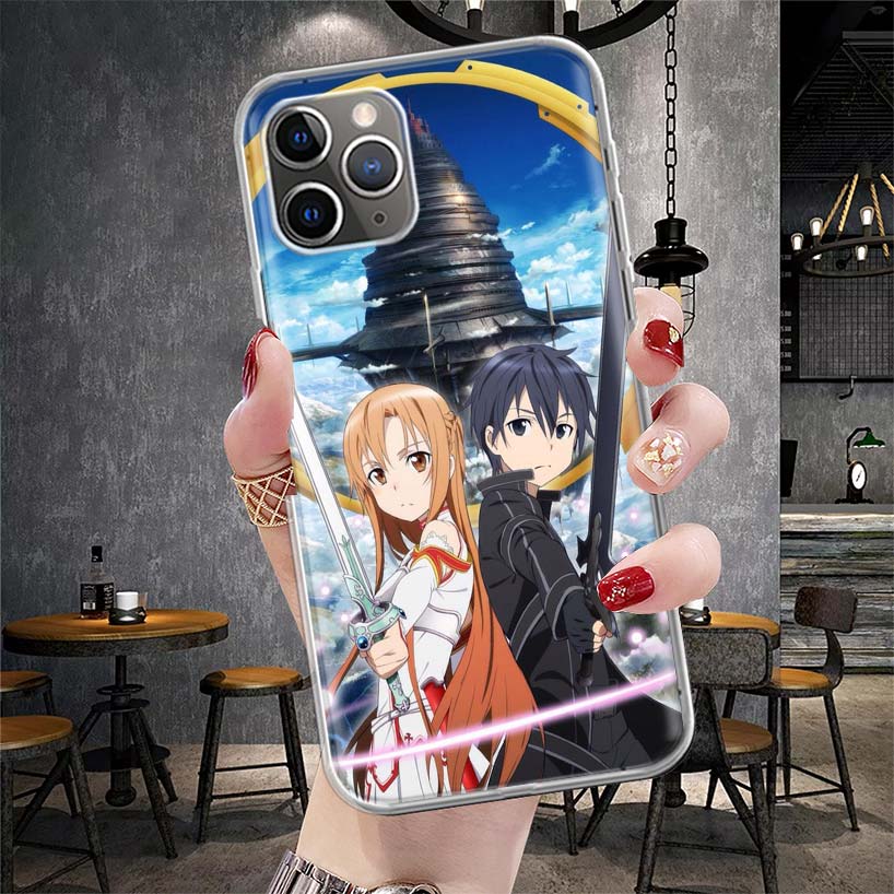 Sword Art Online Anime Soft Phone Case For IPhone 11 17 Air 16E 16 Pro Max 15 + 14 Plus 13 Mini 12 Apple 7 SE 8 Fundas Coque 11