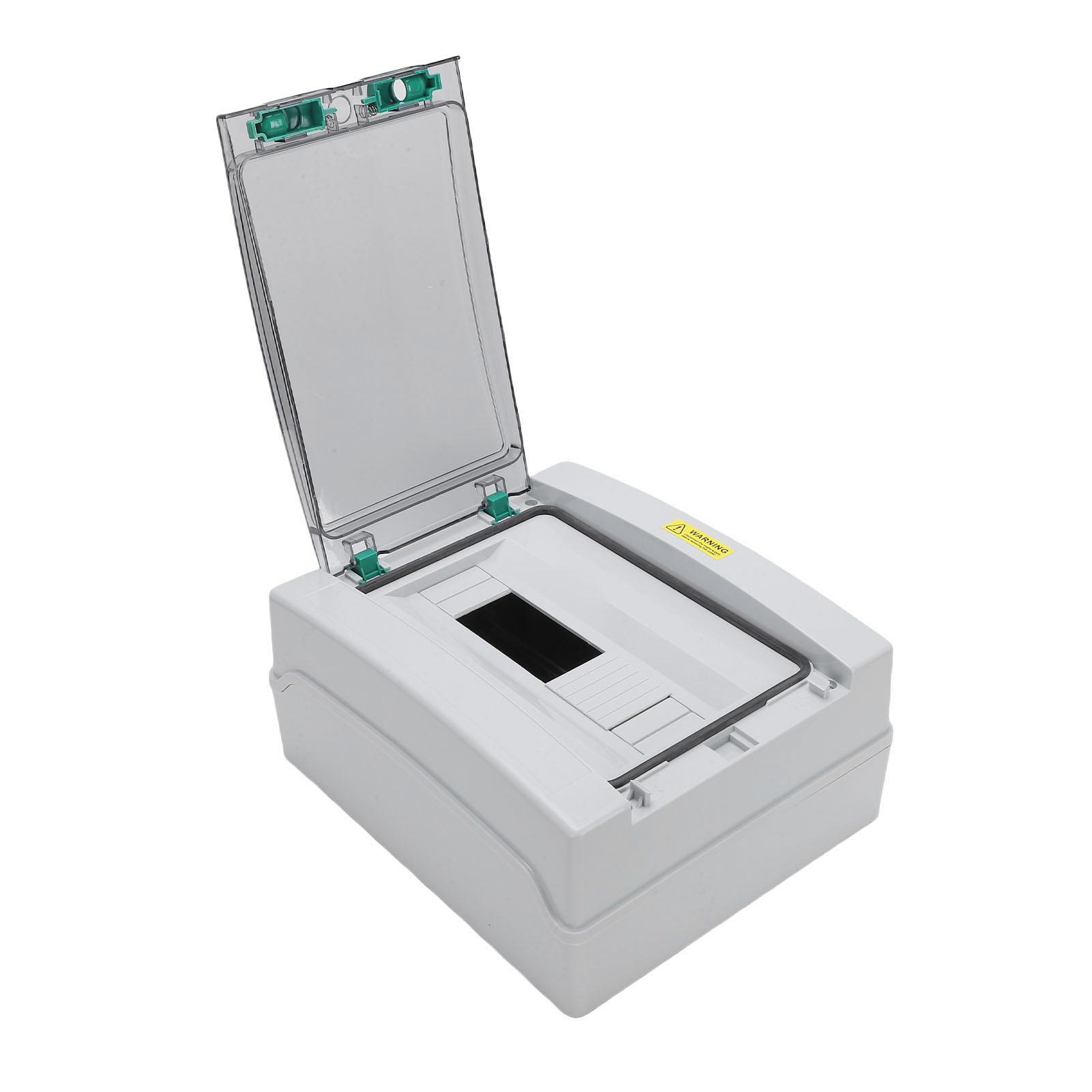 

Electrical Junction Box, ABS Plastic Circuit Breaker Box with Locking Function, IP66 Rain Proof Outdoor Distribution Junction Box with Transparent Cov