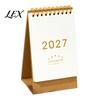 Monthly Organizer for Desk 2027 Calendar, Standing Flip Desktop Minimalist Gold Foil Cover Academic Year Calendar Planner, Thick Paper Note