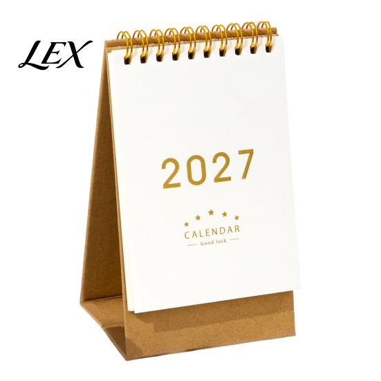 Monthly Organizer for Desk 2027 Calendar, Standing Flip Desktop Minimalist Gold Foil Cover Academic Year Calendar Planner, Thick Paper Note