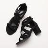 Sandals Women Fashion 2025 New Versatile Coarse Heel Roman Style High Heels Women Sandals Rear Zipper Summer Womens Shoes
