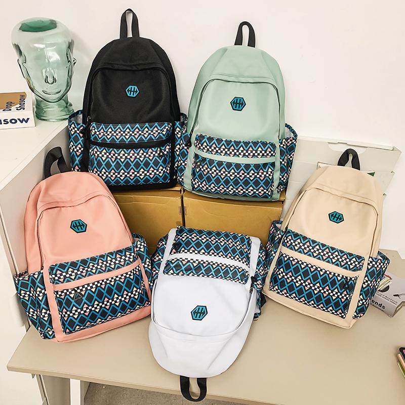 Men Waterproof Backpack Women Printed Travel Backpack Large Capacity Student School Bag