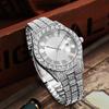 Popular watches, European and American men's personalized hip-hop feng shui ghost Roman diamond-encrusted quartz watch men