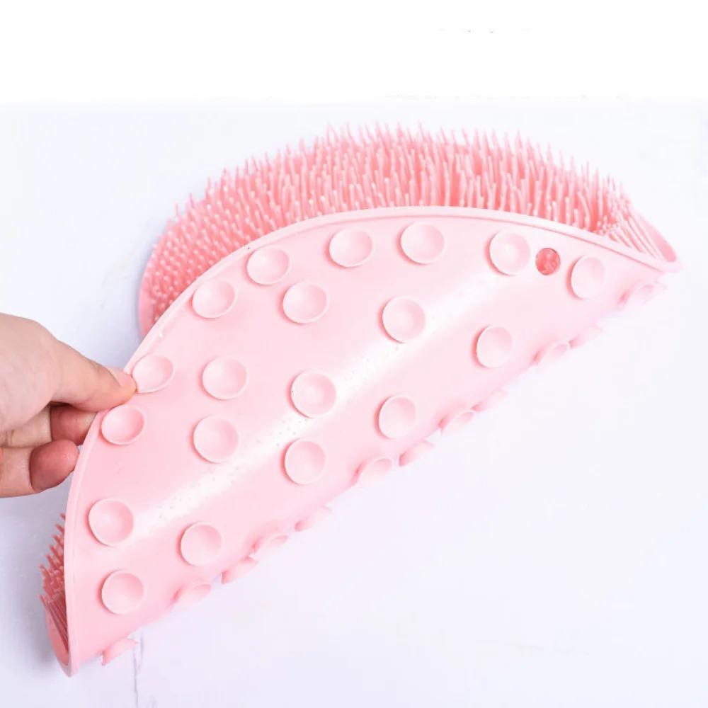 Lazy Shower Foot Wash Brush Rub Back Sucker Brush Foot Massage Pad Non-Slip Bath Pad Easy Clean Body Care Wash Mat Bathroom Tool
