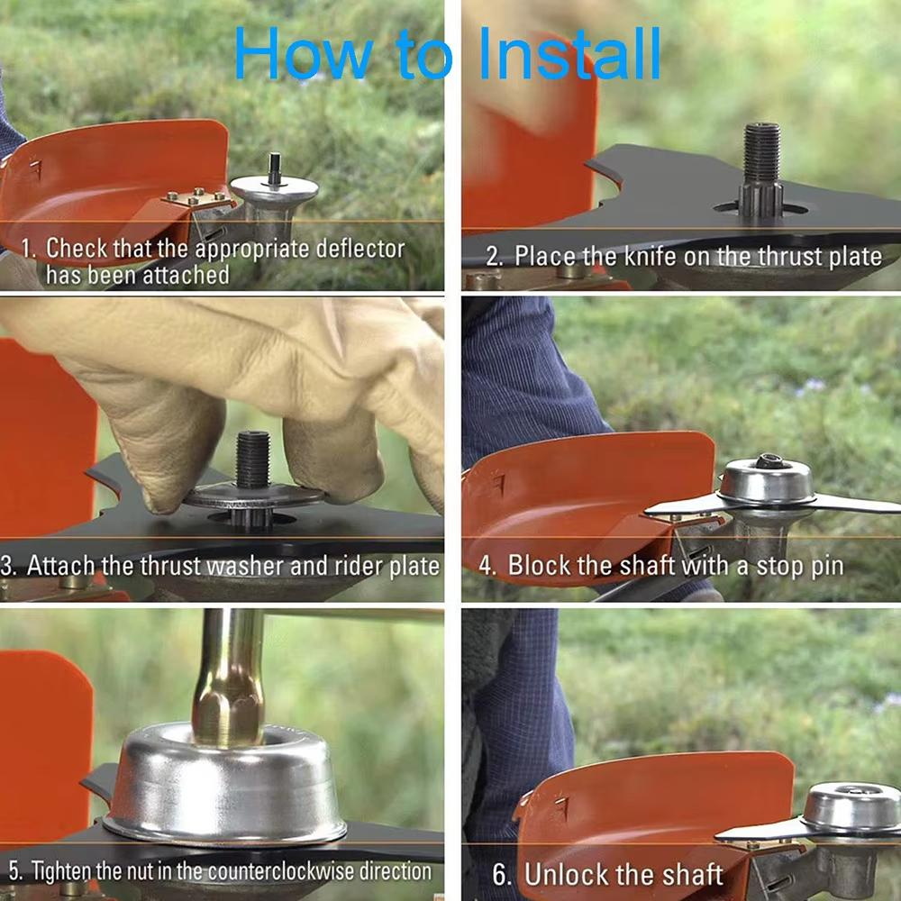 4x Grass Trimmer Head Adapter Attachment Nut Fixing Kit Trimmer Head Lawnmower Blade for Stihl Trimmer Brush Cutter Garden Tool