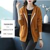Hooded Cardigan Jacket for Women 2025 Spring and Autumn New Korean Style Casual Fashion Outerwear Zipper Sweater with Hood Knitted Sweater
