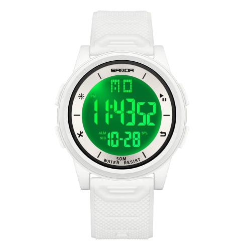 Timever Men's Digital Wristwatch, Thin, Lightweight, Comfortable, Waterproof, LED Watch, Alarm, Sports Watch with Stopwatch Function, Easy to Read, In