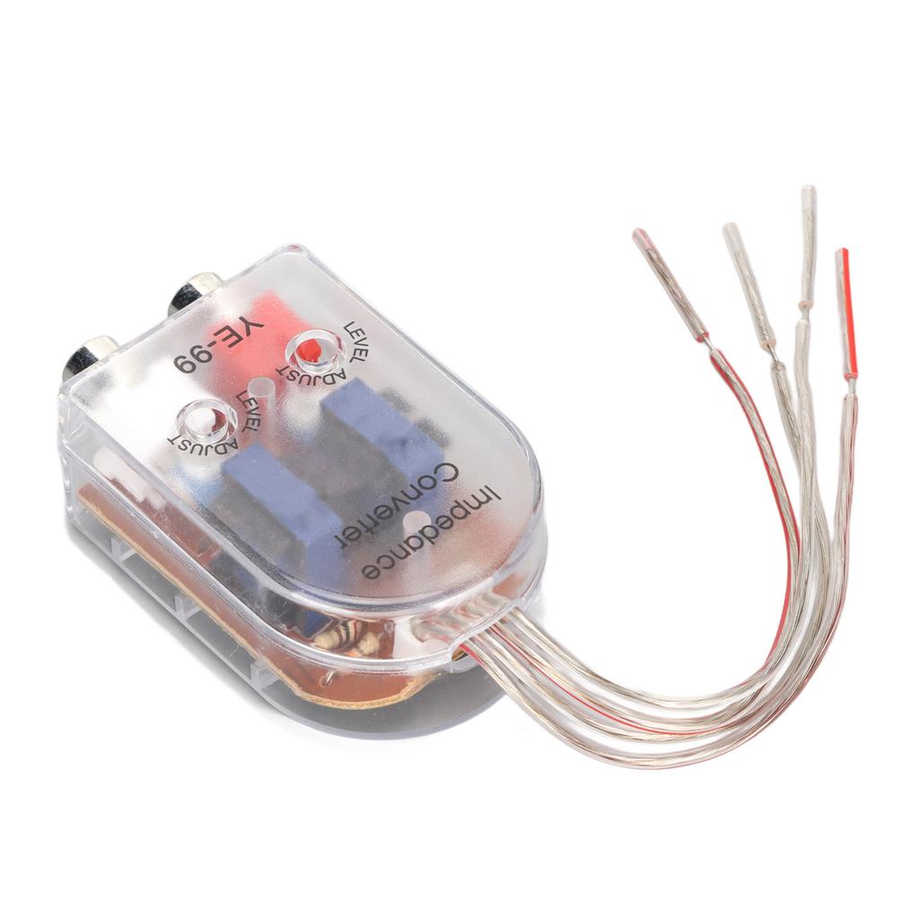 Car Speaker High To Low Impedance Converter RCA Wire Output Plug and Play for CD VCD DVD Player