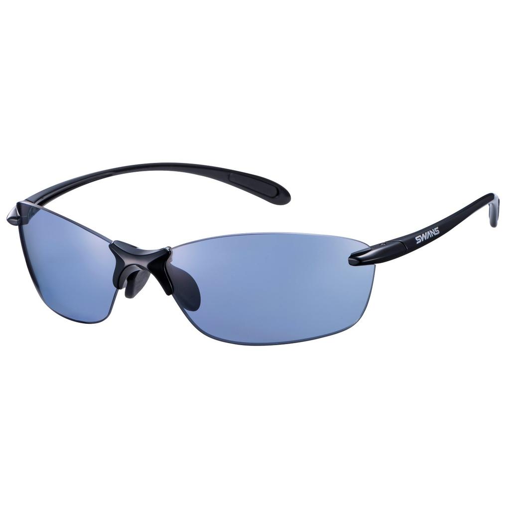 SWANS Airless Leaf Fit Polarized Sports Ice Blue BK x for and Sunglasses, Color, SALF-0067 (Black Black), Golf, Fishing, Running, Hiking.