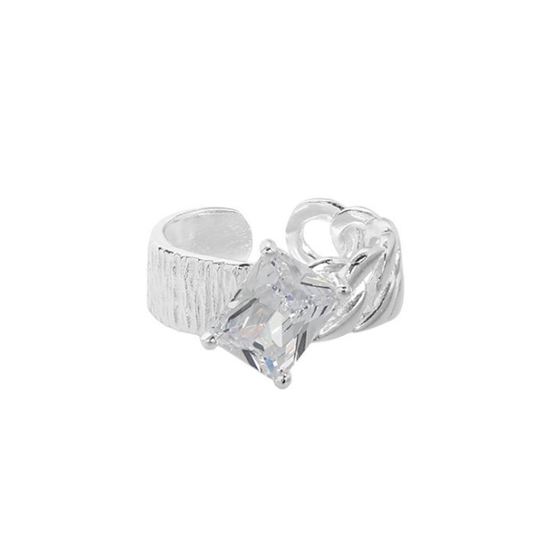 Lightweight Korean Stylish Handcrafted Xs925 Silver Ring For Women With Exquisite Irregular Texture And Perfect For Any Occasion