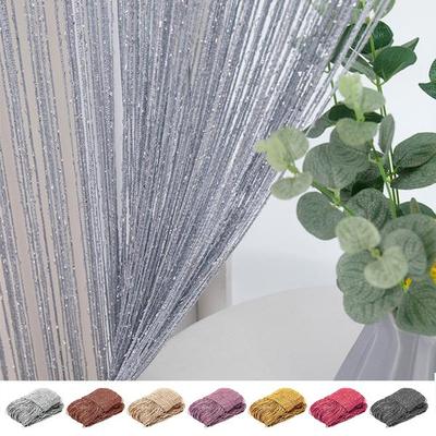2026 Curtain Living Room Curtains Shiny Tassel Hanging String Door Window Curtain String Door Divider Drape Valance Home Decoration