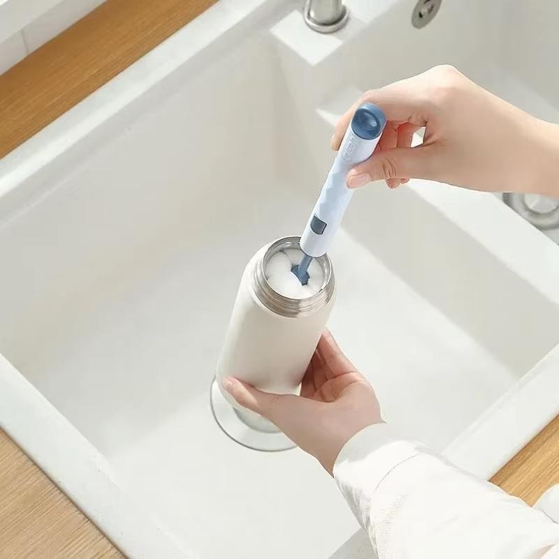 1PC Long Handle Insulated Mug Water Bottle Cleaning Brush Removable Cup Bottle Cleaning Sponge Brush