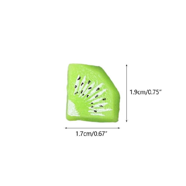 10PCS Colorful Fake Fruit Blocks Double Side Decorative Artificial Fruit Model