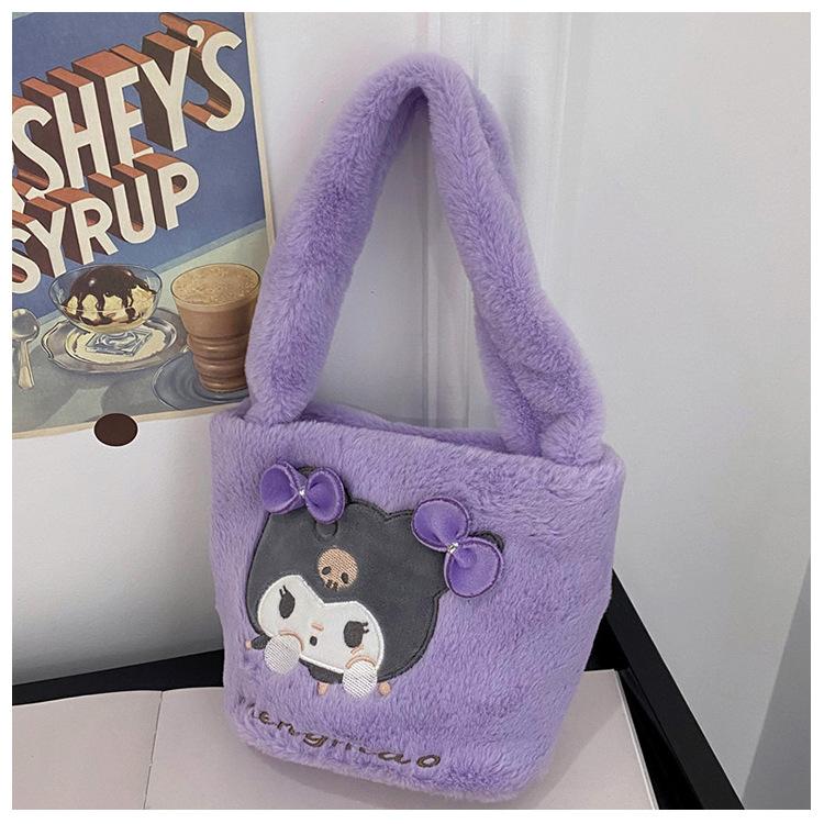 

Милая мультяшная сумка-ведро многоцветная модная милая плюшевая сумочка сумка с милой куклой для выхода маленькая сумка фиолетовый