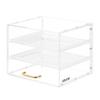 Bakery Display Case, 3-Tier Commercial Countertop Pastry Display Case, Clear Acrylic Bread Box for Kitchen, Party Cake Cabinet with Flip-Up Door for