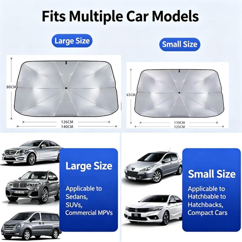 Car Sunshade Multi Purpose Foldable Car Windshield Sunshades Part Auto Parasol Umbrella Front Covers Interior Protechor Accessor