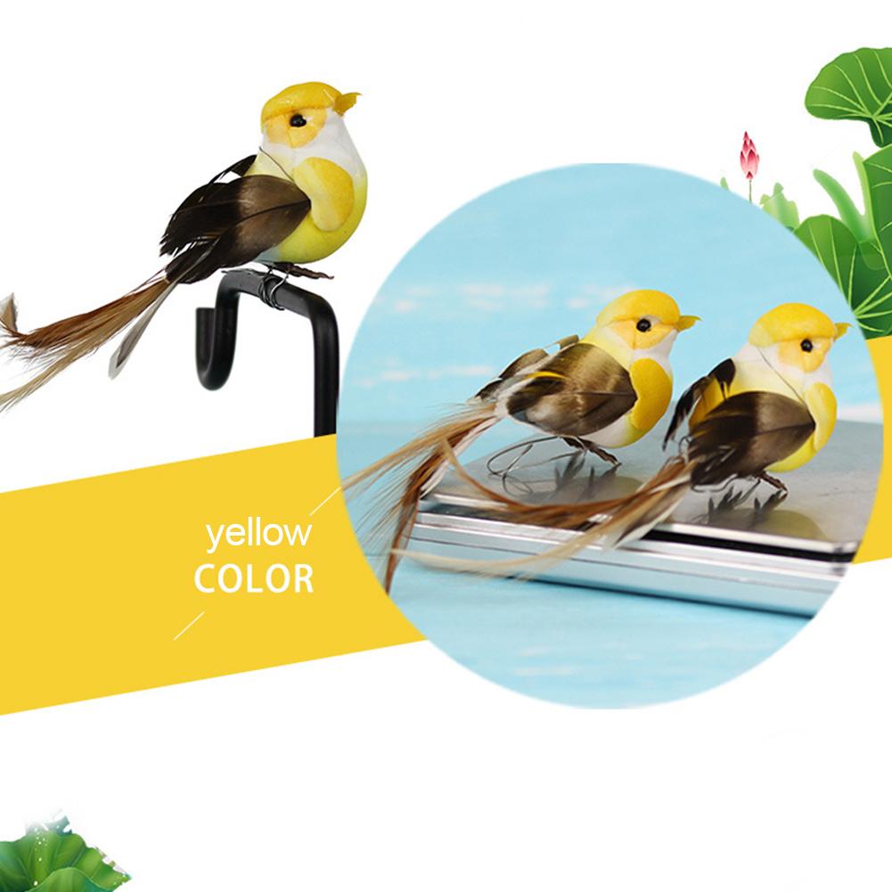 12pcs Small Fake Birds for Crafts, Bird Figures Cute Animal Model Ature Bird Figurines Tiny Bird Figurines Tree Binding Artificial Bird Decor