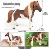 Wild Safari Animal Figurines: Giraffe, Elephant, Rhinoceros, Brown Bear, Tiger, Lion, Leopard, Hippopotamus - Solid Cognitive Toys