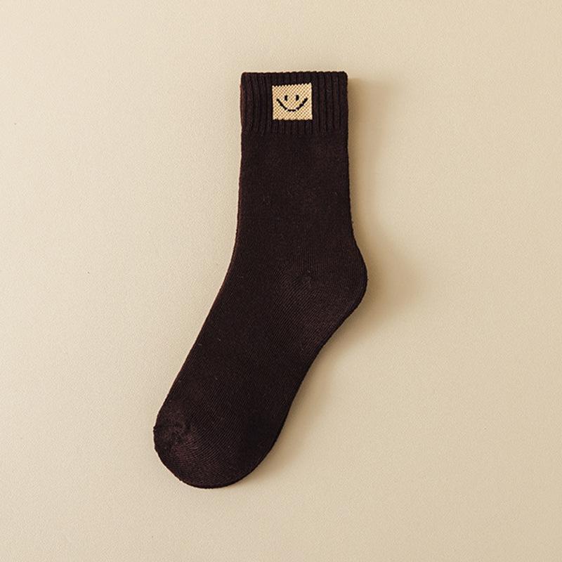 Women's Thickened Terry Socks - Anti-pilling, Non-slip, Mid-calf, Warm Autumn/Winter Floor Socks