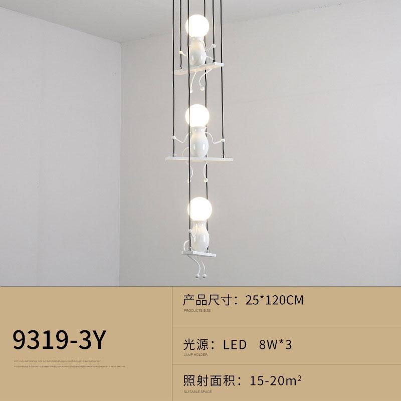 E27 Cartoon Little Man LED Pendant Lamp Creative Swing People Pendant Ceiling Lamp Kids Baby Children‘s Room Chandelier Decor