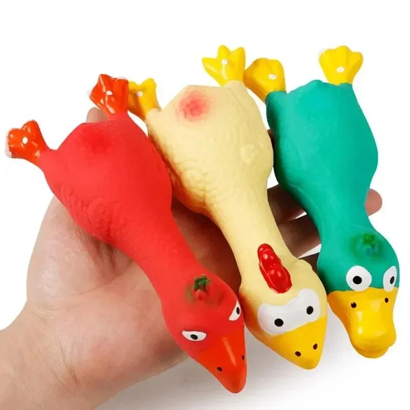 Cooing Chicken Dog Toy, Durable Latex Chew, Interactive Play for Small & Medium Breeds