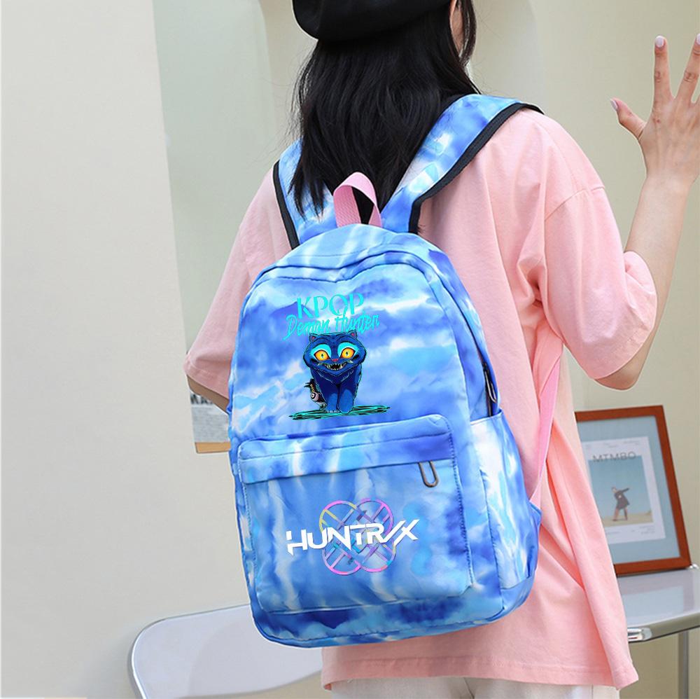 3Pcs/set Cartoon K-Pop Printed Backpack with Pencil Case Lunch Bag for Teenager Girl Boy Bookbag Kid Gift Large Capacity Waterproof Travel Bag
