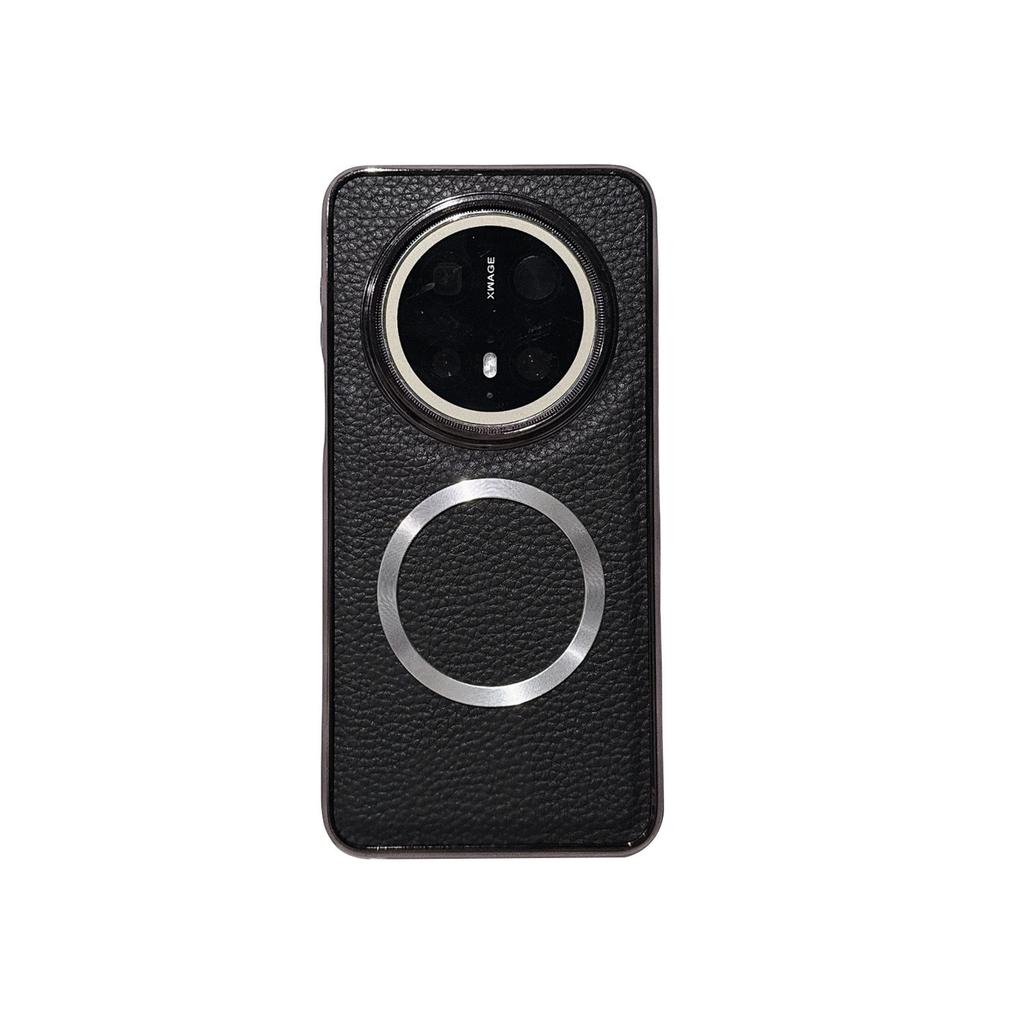 For Huawei P70 New Mobile Phone Case for Mate70pro Magnetic Electroplating Litchi Pattern P60pro Protective Cover