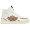 Gucci Re Web Canvas Leather High Top Skateboard Shoes Women's White 816732 AADHW 9573