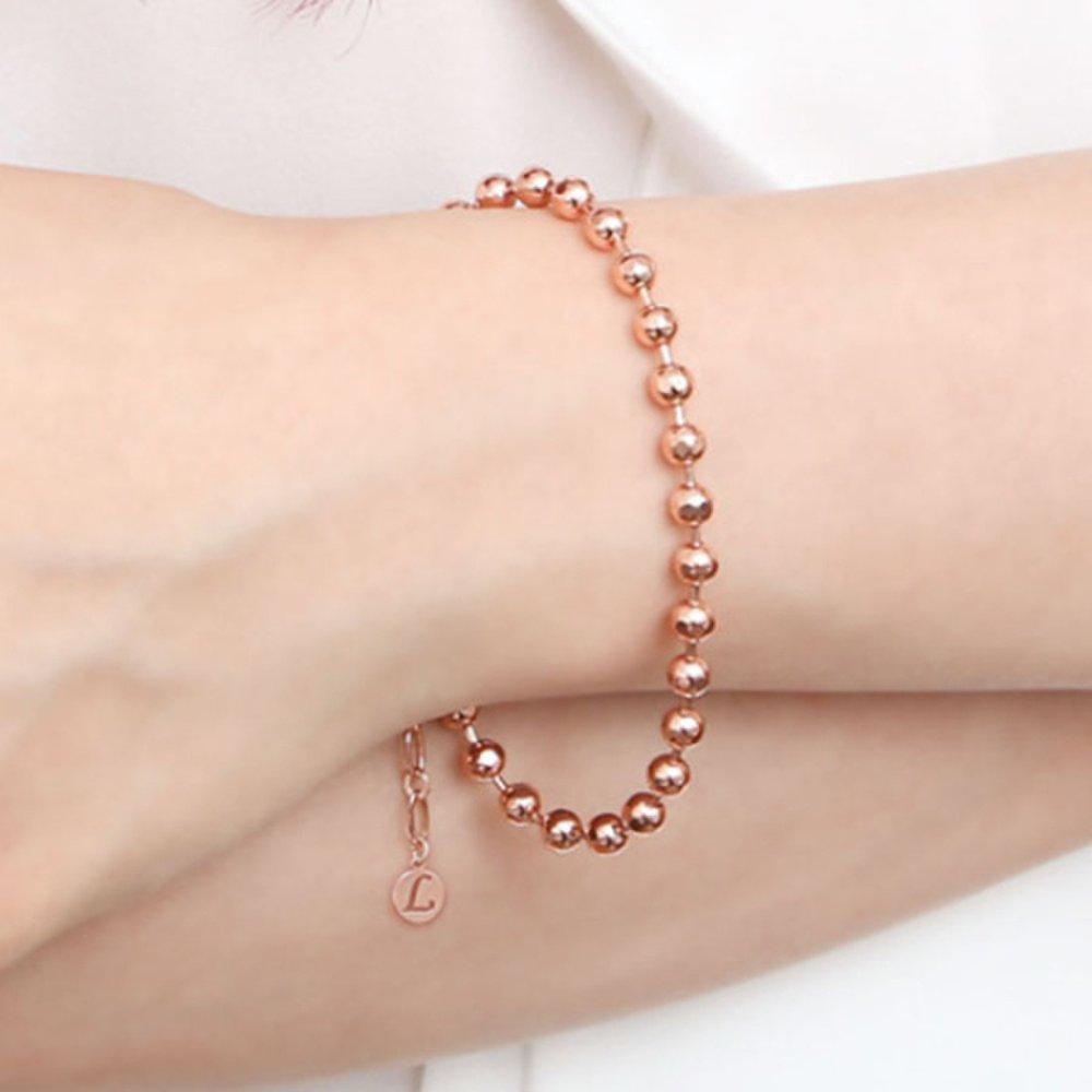 Sally 14Kgp Ball Chain Rose Gold Bracelet Jr192