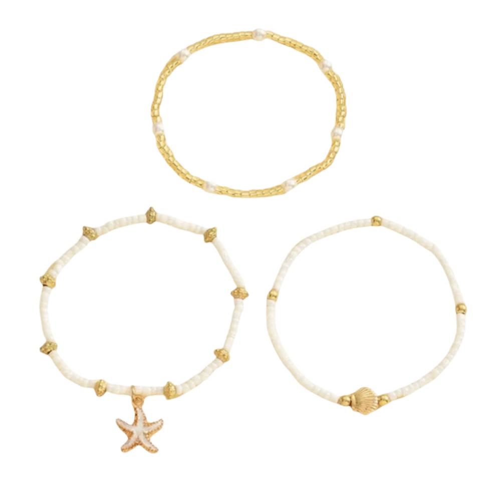 Multilayer Beaded Millet Bead Bracelet Adjustable Bohemian Layered Anklet Set  Elegant Ankle