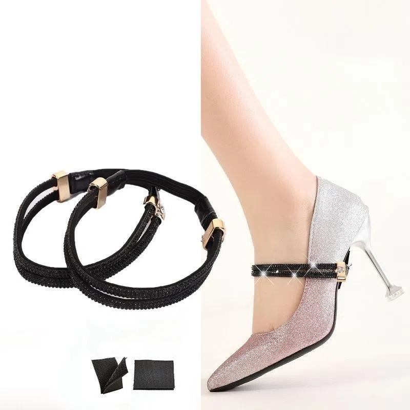 

Туфли на высоком каблуке Защита от падения Не требуется установка Ремешки для шнурков Фиксируют обувь Сандалии Каблук Одиночный шнурок чёрный