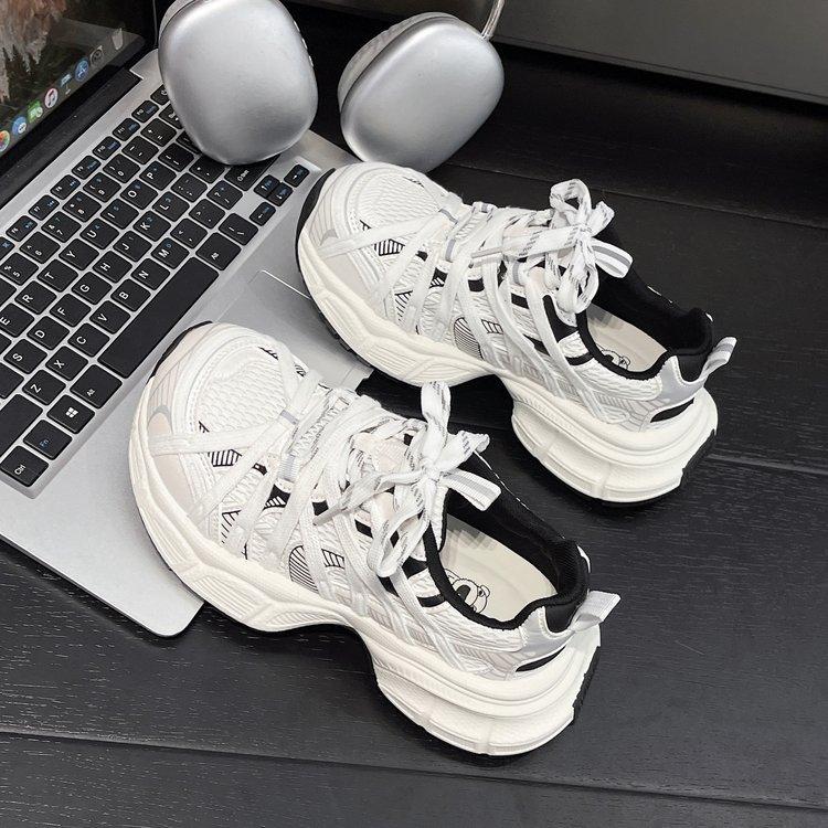 

European and American high-end niche fashion dad shoes women s autumn and summer thin mesh breathable youth height-increasing sports and leisure t 35