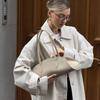 Baguette-Tasche Ruel Leder Französisch Retro Wursttasche Herbst und Winter Pendeln Wildleder Unterarmtasche Schulter-Tragetasche