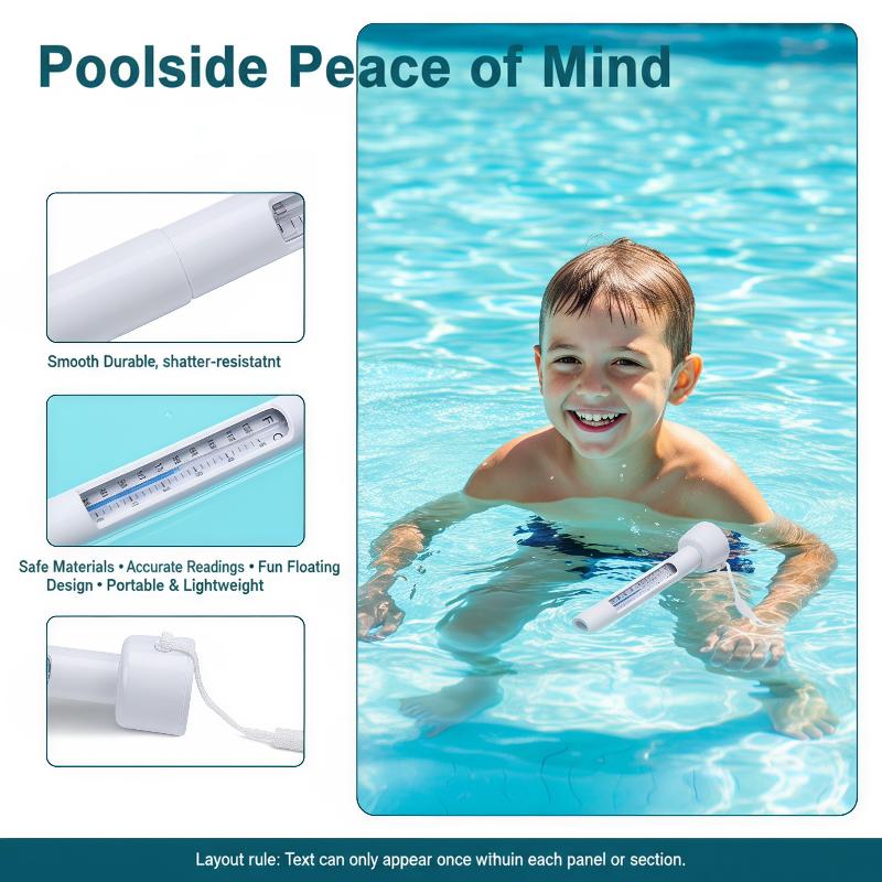 Floating Pool Water Thermometer Celsius Fahrenheit Dual Scale Waterproof Temperature Gauge For Swimming Pool Spa Hot Tub Use