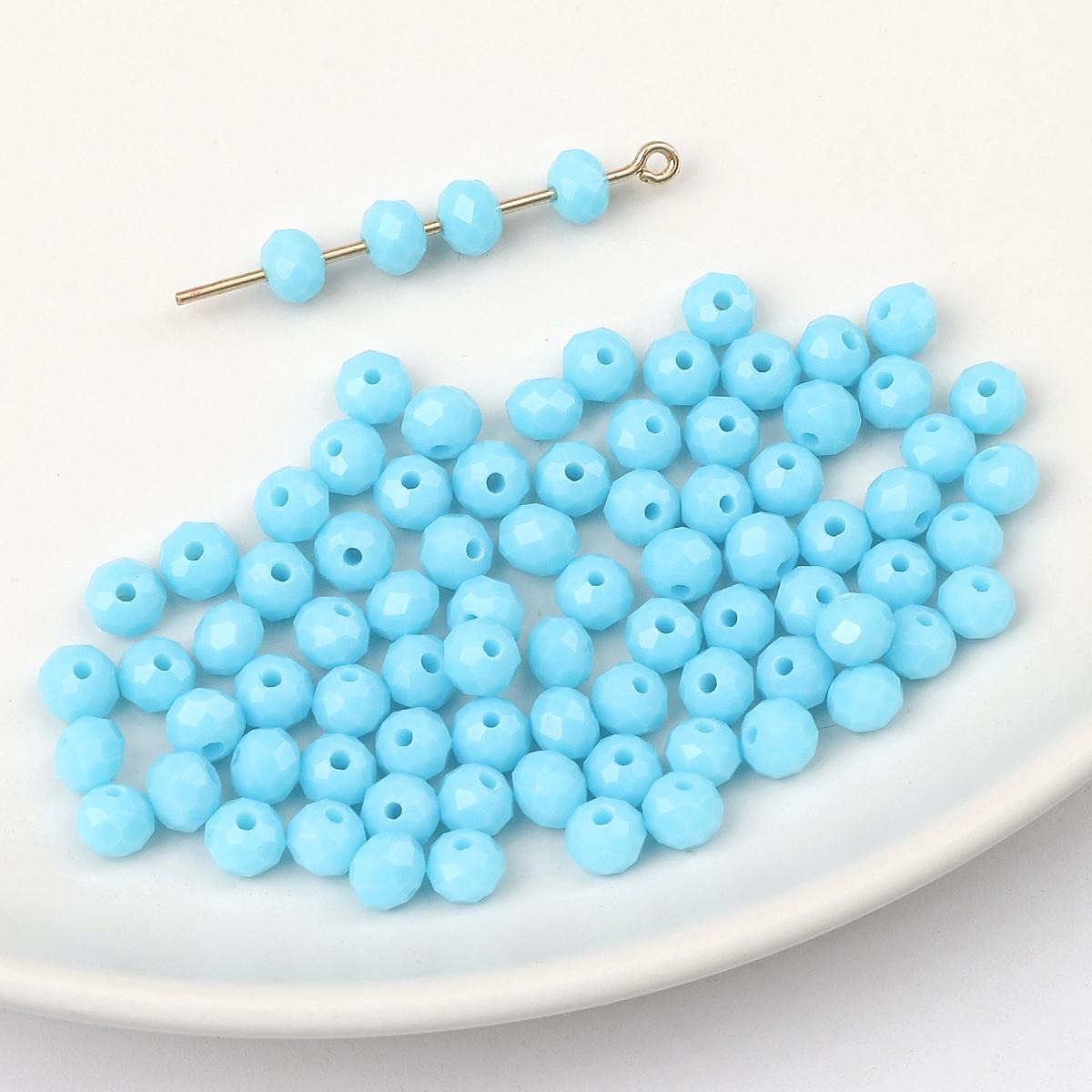 

20 шт. хрустальные стеклянные бусины для серьги, браслета, ожерелья, браслета «сделай сам», ювелирные изделия, изготовление бусин 6x4mm