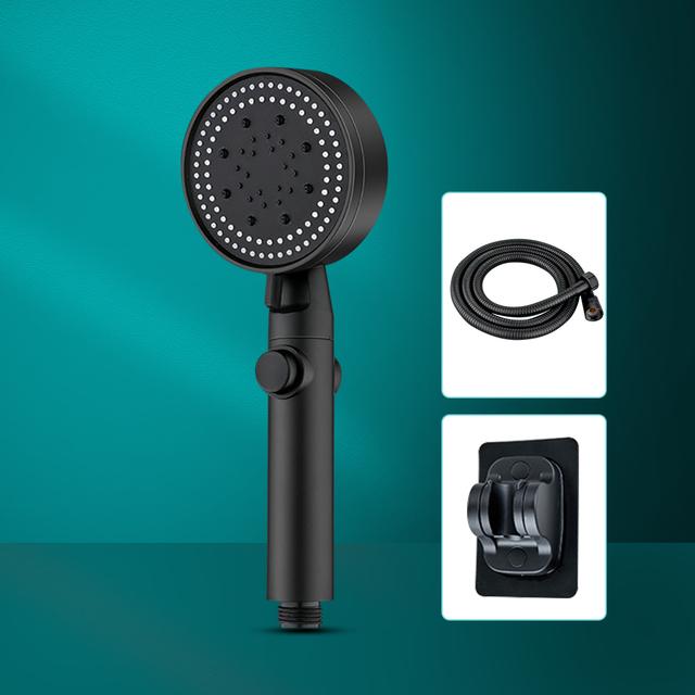 5-speed Ajustable High-pressure Shower Head One-key Stop Water Water-saving Hand-held Shower Head with Hose Bathroom Accessories