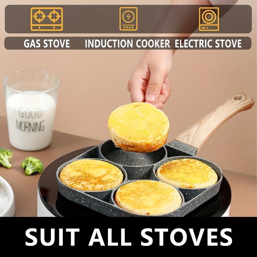 Egg Frying Pan Nonstick Pancake Pans 4-Cups Cookware Pancake, Omelette Pan Aluminium Alloy Egg Cooker