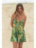 2025 European & American V-Neck Silk Print Sundress