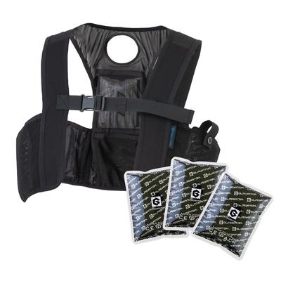 Gladiator Ice Cooling Heatstroke Prevention Ice Vest 3 Ice Packs Size 3XL GI-409 Vest, Vest, Product, + Set, Men's, Black,