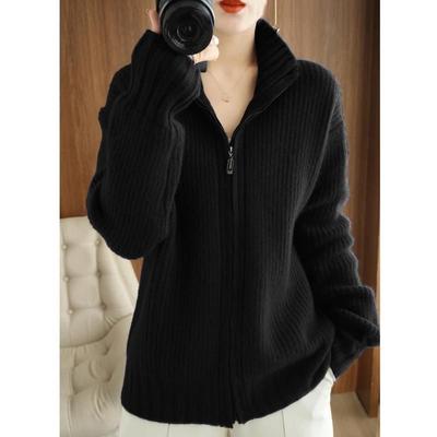 Autumn and Winter Mid-length Cardigan Knitted Sweater Sweater Large Size Lazy Style Long-sleeved Top Jacket Women