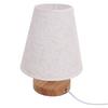 Table Lamp Minimalist Dimmable USB Bedside Lamp with Fabric Lampshade Remote Control for Bedroom Night Stand