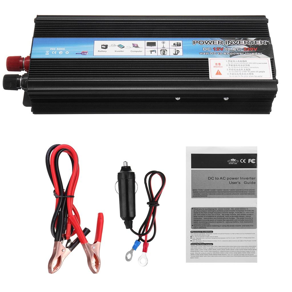 4000/5000W Peak Car Power Inverter Voltage Transformer Converter Car Inverter Solar Inversor DC12/24V To AC110V/220V