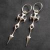 Gothpunk Silver Thorn Hollow Spiked Earrings Couple Men's and Women's Ear Buckles