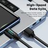 120W USB A To Type C LED Digital Display Fast Charging Data Cable Nylon Braided USB Charge Cord Type C To Type C PD 6A USB Cord