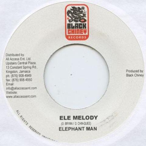 

7-дюймовая пластинка ELEPHANT MAN / BUSY SIGNAL - Ele Melody / Wuk Gyal Black Chiney 2005 Ямайка Регги, Ска и Даб