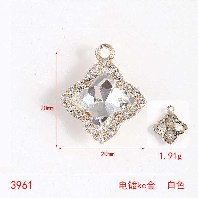 Taoxin Crystal Gemstone Pendant Electroplating Simple Fashion Jewelry Accessories DIY Necklace Pendant Alloy Jewelry
