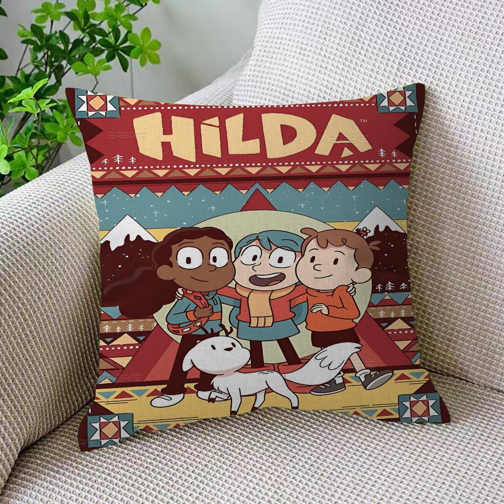 Animated TV Series H-Hilda Pillow Cushion Cover Pillowcase Living Room Sofa Home Decor Customized