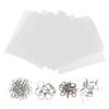 20pcs Plastic Heat Shrink Sheets Easy to Cut 20×14.5CM Shrink Plastic Sheet Kit 2.5CM Key ring Transparent White