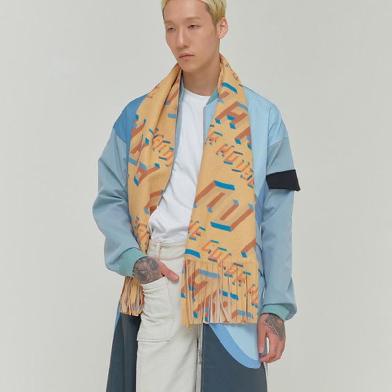 NU PARCC Wool Cutting Print Muffler 002